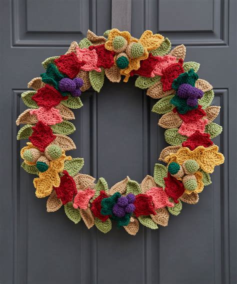 crochet fall wreath pattern free|autumn wreath crochet pattern free.